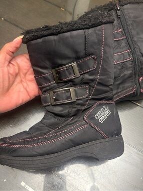 Chill chasers by buster brown Girls Size 1m Boots black Pink  pull on